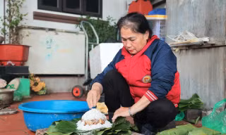 Làng bánh chưng Tranh Khúc tất bật vụ Tết