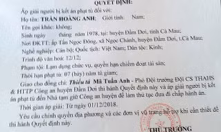 Quyết định áp giải để thi hành án