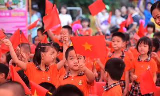 Học sinh mầm non khai giảng năm học mới (ảnh chỉ mang tính minh hoạ)
