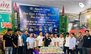 Hình ảnh giao dịch lan đột biến hơn 31,5 tỷ đồng gây xôn xao mạng xã hội thời gian qua.