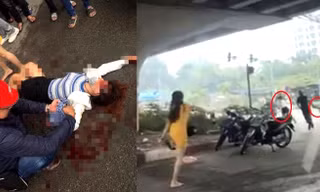 Nạn nhân gục xuống đường khi bị truy sát