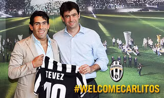 Juve trao chiếc áo số 10 của Del Piero cho Tevez