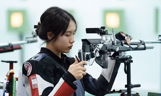 Lê Thị Mộng Tuyền và các đồng đội chưa thành công trong ngày thi đấu ra quân ở Asiad 19. 