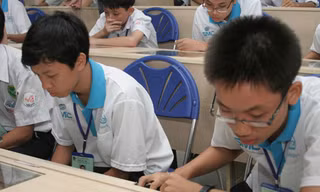Học sinh trong Hội thi tin học trẻ