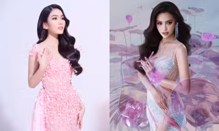 Bất ngờ phát hiện Ngọc Châu, Phương Anh “đụng hàng” váy dạ hội ở đấu trường quốc tế
