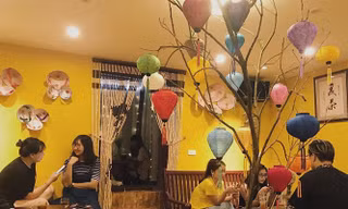Quán trà sữa thuần Việt tại Hà Nội. Ảnh: Thanh Mai.