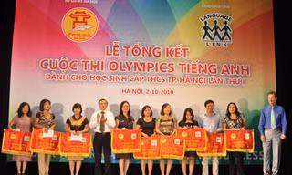 Đạt giải Olympic tiếng Anh sẽ được cộng điểm vào lớp 10