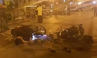 Hiện trường vụ tai nạn.