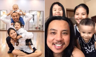 Chí Anh 'phát tướng' bên vợ kém 20 tuổi và hai con