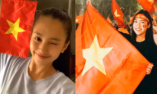 Dàn hoa, á hậu vỡ oà với chiến thắng của đội tuyển Việt Nam trước Malaysia 