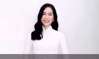 Á hậu Phương Anh mặc áo dài trắng, 'bắn' tiếng Nhật trôi chảy khiến fans 'thả tim' tới tấp