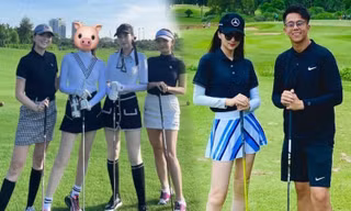 Hoa hậu Đỗ Mỹ Linh khoe ảnh hội chị em đi chơi golf, fan soi ra bóng dáng Hương Giang?