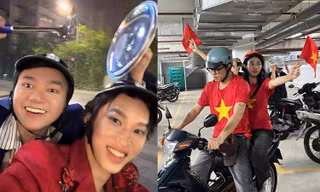 Sao Việt "đi bão" chúc mừng ĐT Việt Nam: Bộ đôi Kay Trần, Bùi Công Nam siêu hài