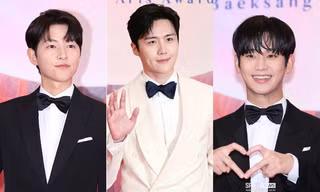 Thảm đỏ Baeksang 2024: Kim Soo Hyun gợi nhớ chú rể Hyun Woo, Song Joong Ki lịch lãm