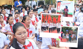 Hà Nội: Niềm vui "bay phấp phới" của tween THCS Tây Sơn trong lễ khai giảng