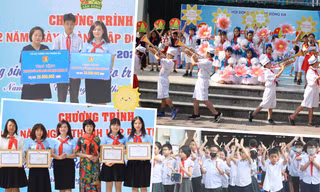 Những "Dũng sĩ nghìn việc tốt" Tiểu học Nam Thành Công nhận thưởng nhân ngày đặc biệt