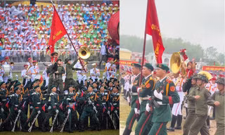 "Em bé tượng đài" dưới mưa trong đại lễ kỷ niệm Chiến thắng Điện Biên Phủ là ai?