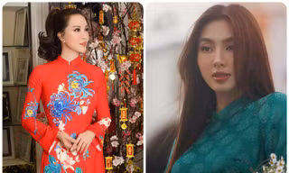Mỹ nhân ảnh lịch Thanh Mai, Hoa hậu Thùy Tiên diện áo dài Tết xuống phố 
