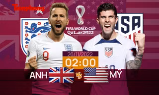World Cup 2022: Tương quan trước trận Anh - Mỹ, 2 giờ 26/11 