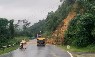 Quốc lộ 70B ở Phú Thọ khôi phục xong sạt lở, thông tuyến trở lại