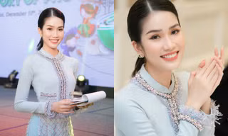 Á hậu Phương Anh lần đầu làm MC, “bắn” song ngữ Anh-Pháp cực đỉnh cùng chính khách quốc tế