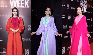Ảnh hậu trường của Hoa hậu Đỗ Thị Hà xinh đẹp, thần thái khác hẳn trên sàn catwalk