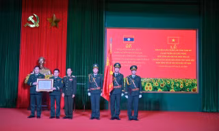 Bộ Chỉ huy Bộ đội Biên phòng tỉnh Thanh Hóa đón nhận Huân chương Chiến công hạng Nhì do Bộ Quốc phòng Lào trao tặng