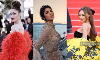 "Hoa hậu đẹp nhất thế giới" diện váy của nhà thiết kế người Việt tại LHP Cannes