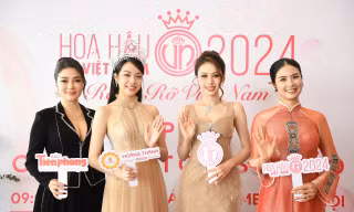 Hoa hậu Nguyễn Thị Huyền, Ngọc Hân, Thanh Thủy hội tụ tại Họp báo Hoa hậu Việt Nam 2024