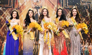 Cận cảnh nhan sắc Miss Grand Vietnam 2023 Lê Hoàng Phương trong giây phút đăng quang