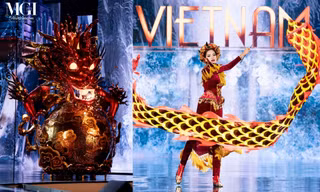 Hoàng Phương trình diễn Trang phục Dân tộc cực "cháy" tại Miss Grand International 2023