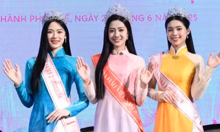 Nhan sắc rạng rỡ của Top 3 Hoa hậu Việt Nam 2024 trong họp báo sau đăng quang
