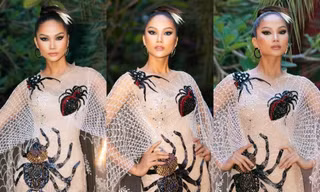 Hoa hậu H’Hen Niê hóa “người nhện” ấn tượng, làm vedette trong show diễn trang phục dạ hội