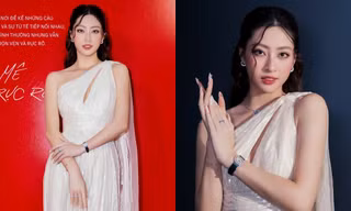 Hoa hậu Lương Thùy Linh diện thiết kế của Elie Saab trong lần đầu làm MC WeChoice