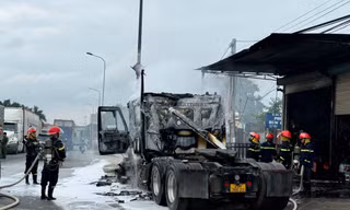 Hiện trường vụ cháy. 
