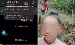 Trước khi "mất tích", N nhắn tin xin phép nghỉ học.
