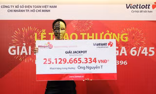 Anh Nguyễn T. ở TP.HCM trúng Jackpot trị giá 25,1 tỷ đồng 