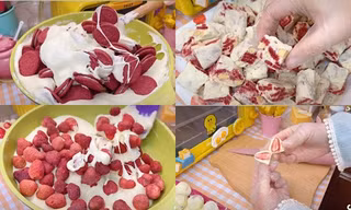 Món ngon ngày Tết: Những viên kẹo Nougat lạ miệng với bánh quy, dừa non và mứt quả khô