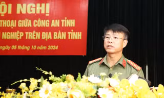 Giám đốc Công an Vĩnh Phúc đối thoại với 120 doanh nghiệp trên địa bàn