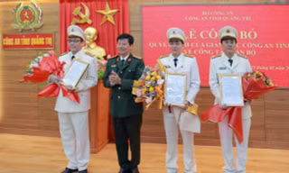 Điều động, bổ nhiệm cán bộ chủ chốt công an 4 tỉnh