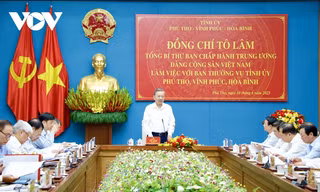 Tổng Bí thư Tô Lâm làm việc với Ban Thường vụ Tỉnh ủy Phú Thọ, Vĩnh Phúc, Hòa Bình