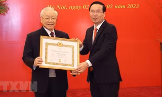 Lễ trao Huy hiệu 55 tuổi Đảng tặng Tổng Bí thư Nguyễn Phú Trọng