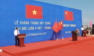 Lễ khánh thành xây dựng cầu Bắc Luân II Việt - Trung.