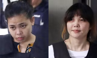 Siti Aisyah (trái) và Đoàn Thị Hương (phải). Ảnh: AP