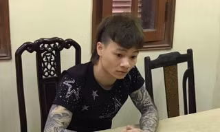 Bị cáo Ngô Bá Khá tại cơ quan công an.