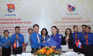 Thành Đoàn TPHCM ký kết hợp tác với Đoàn Thanh niên Thủ đô Viêng Chăn