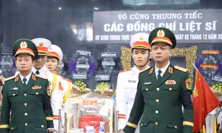 Xúc động lễ truy điệu 12 liệt sĩ anh dũng hy sinh trong diễn tập phòng thủ