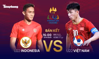 SEA Games 32: Tương quan trước trận Bán kết U22 Indonesia - U22 Việt Nam, 16h ngày 13/5
