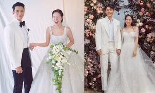 Ảnh cưới của Hyun Bin - Son Ye Jin: Cô dâu hạnh phúc, cười tít mắt "không thấy Mặt Trời"