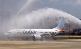 Một chiếc máy bay của hãng hàng không Flydubai